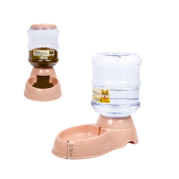 Comedouro e Bebedouro Automático para Pets - Alimentação e Hidratação Prática para Cães e Gatos | Capacidade Dupla