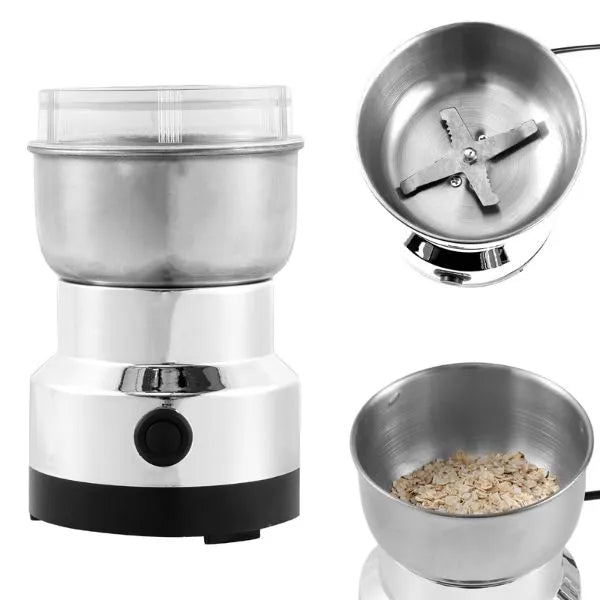 Moedor e Triturador Elétrico de Grãos - Eficiente, Compacto e Versátil para Café, Especiarias e Mais
