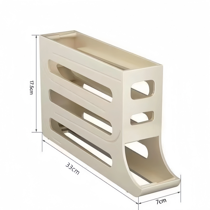 Dispensador Automático de Ovos com 4 Camadas - Organizador para Geladeira, Caixa de Armazenamento Reutilizável para Cozinha