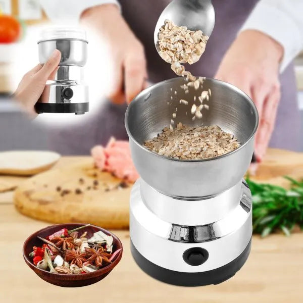 Moedor e Triturador Elétrico de Grãos - Eficiente, Compacto e Versátil para Café, Especiarias e Mais