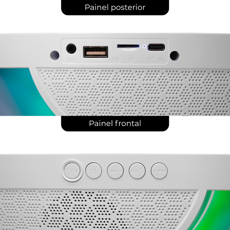 Caixa Som Luminária G Speaker Carregador Por Indução