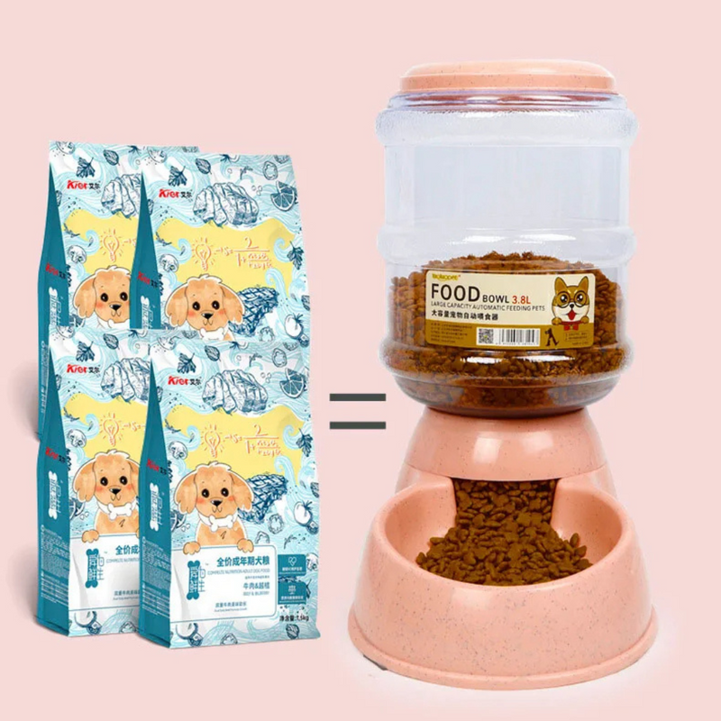 Comedouro e Bebedouro Automático para Pets - Alimentação e Hidratação Prática para Cães e Gatos | Capacidade Dupla