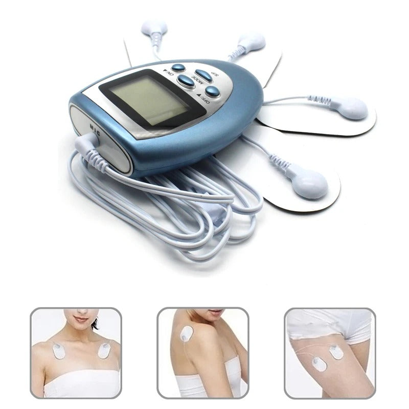 Massageador Digital de Fisioterapia Portátil com 8 Modos - Alívio Muscular Rápido e Compacto para Uso em Casa ou Viagem