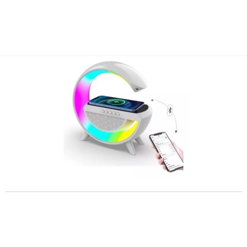Caixa Som Luminária G Speaker Carregador Por Indução