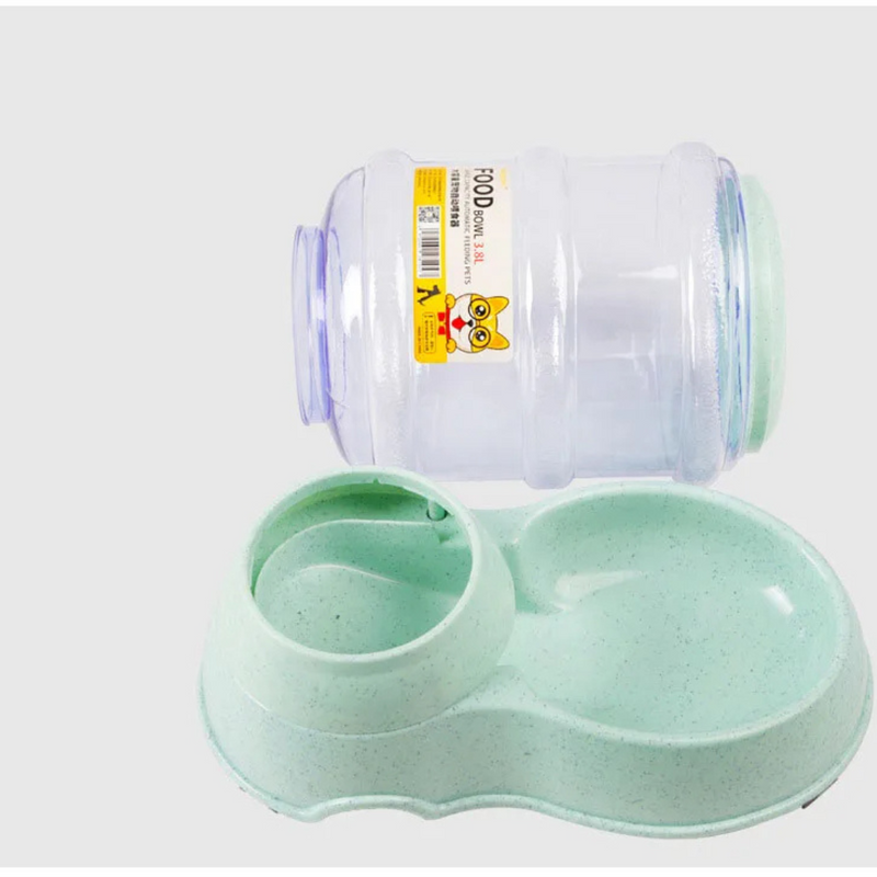 Comedouro e Bebedouro Automático para Pets - Alimentação e Hidratação Prática para Cães e Gatos | Capacidade Dupla