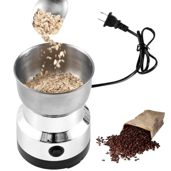 Moedor e Triturador Elétrico de Grãos - Eficiente, Compacto e Versátil para Café, Especiarias e Mais