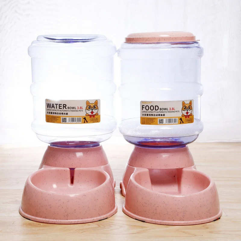 Comedouro e Bebedouro Automático para Pets - Alimentação e Hidratação Prática para Cães e Gatos | Capacidade Dupla