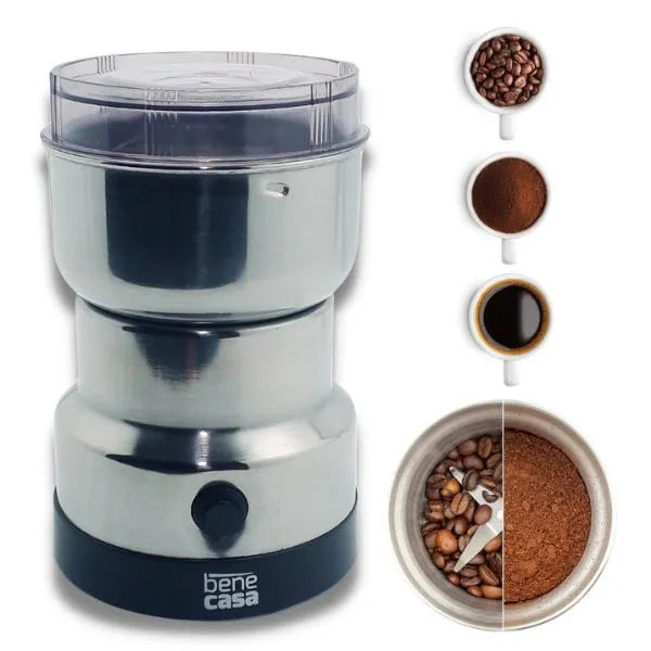 Moedor e Triturador Elétrico de Grãos - Eficiente, Compacto e Versátil para Café, Especiarias e Mais