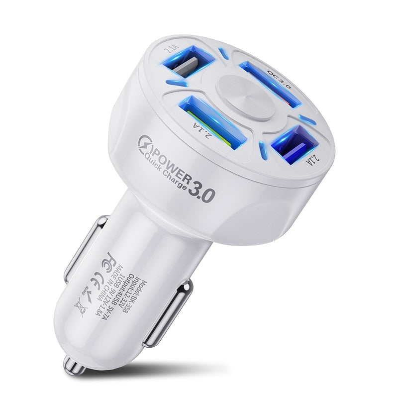 Adaptador Veicular para Carregamento Rápido USB - Carregue Smartphones e Dispositivos em Alta Velocidade