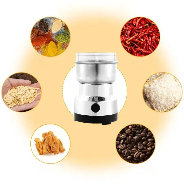 Moedor e Triturador Elétrico de Grãos - Eficiente, Compacto e Versátil para Café, Especiarias e Mais