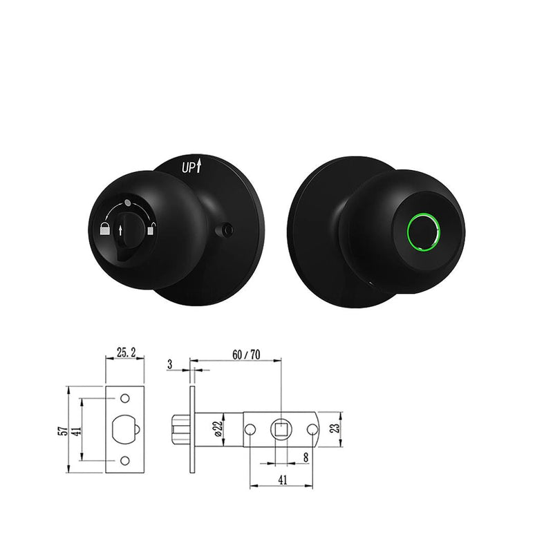 Fechadura Biométrica Inteligente com Bluetooth - Controle Remoto, Impressão Digital e Chave Mecânica de Segurança